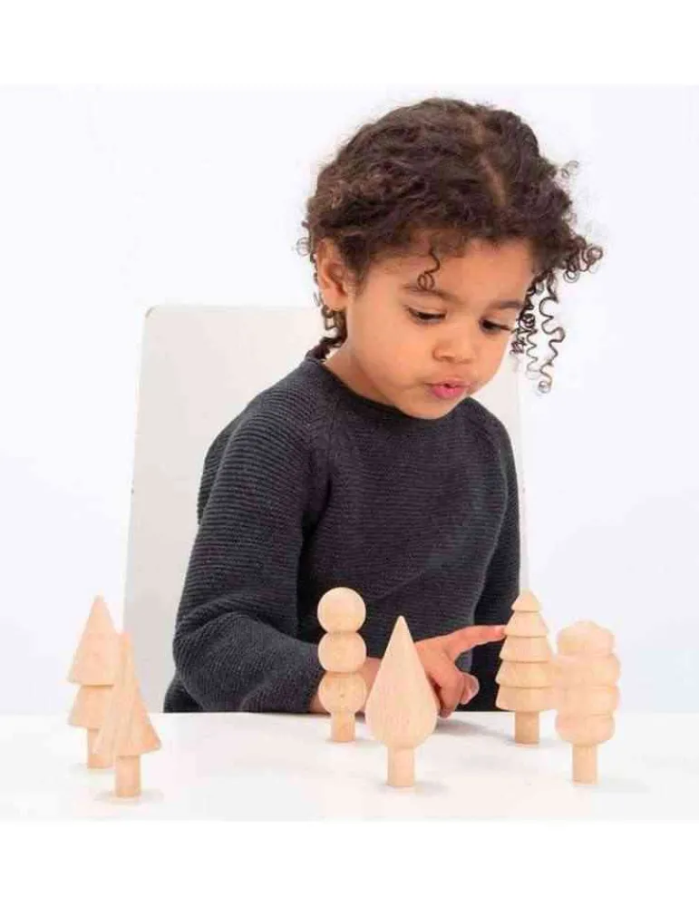 Tickit Arbres de la forêt en bois naturel Montessori Fashion