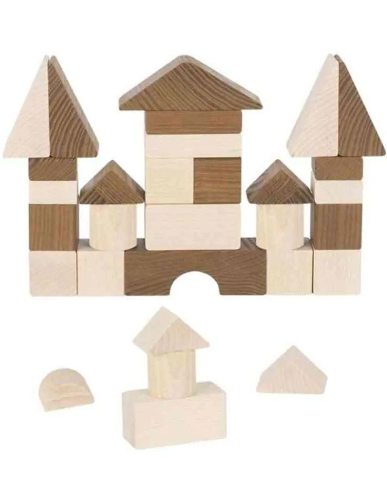 Goki Blocs de construction en bois nature Best