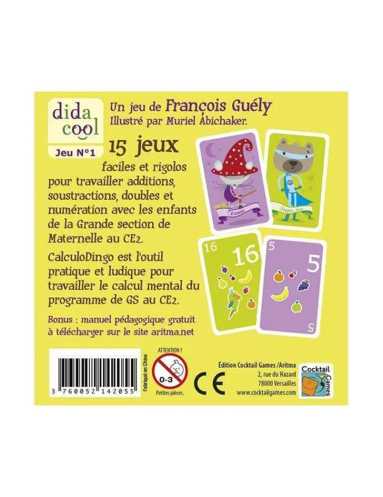 Cocktail Games CalculoDingo - Dida Cool - Jeu Éducatif de Mathématique Discount