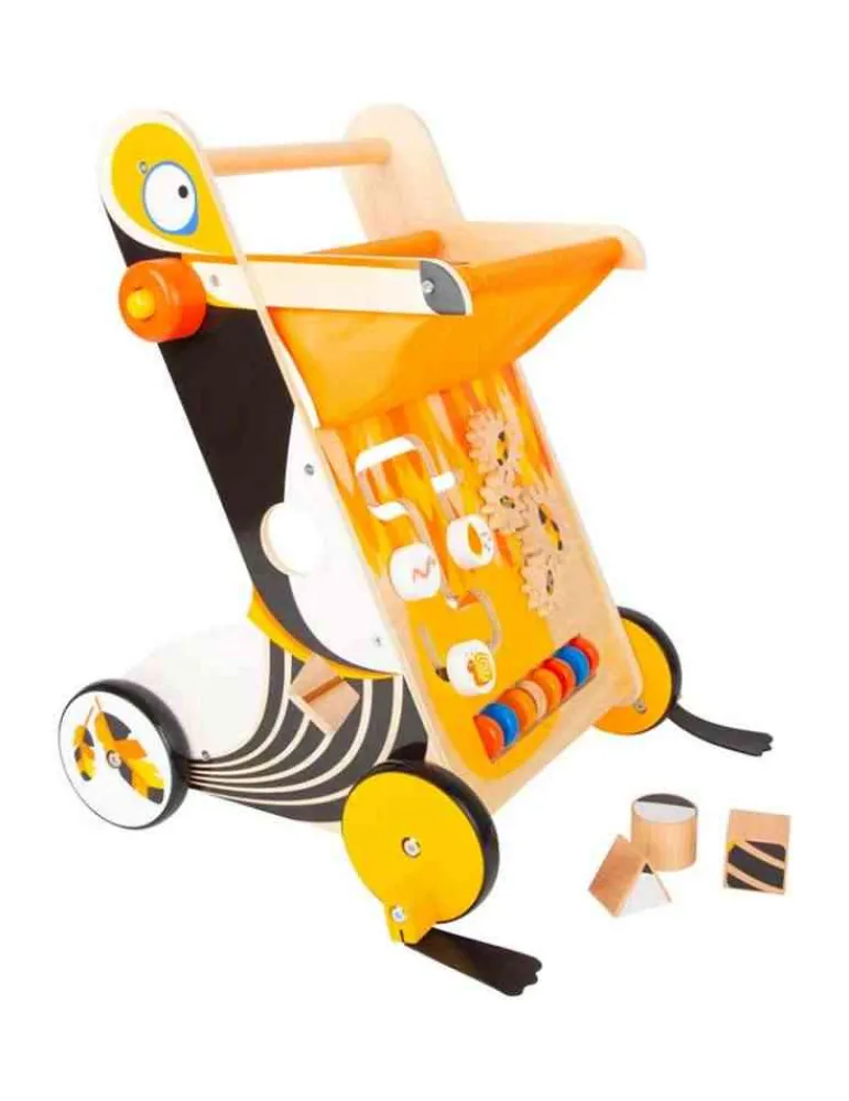 Small Foot Chariot de marche toucan en bois - jeu d'éveil Discount