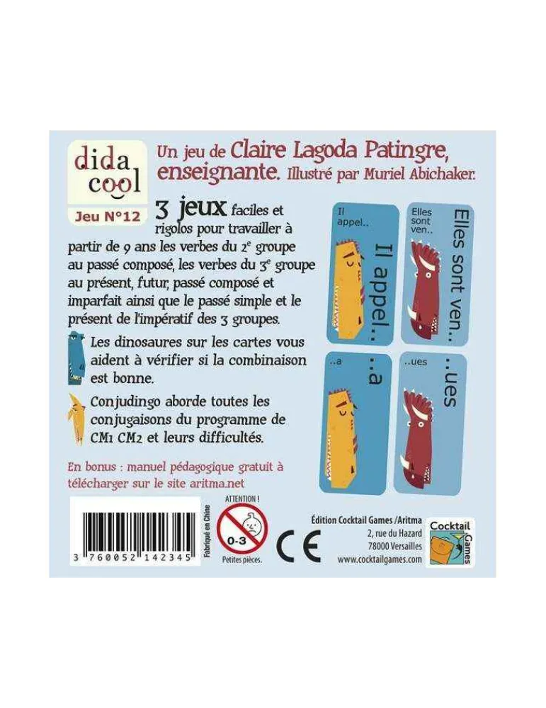 Cocktail Games Conjudingo CM1-CM2 - Dida Cool - Jeu Éducatif de Français Sale