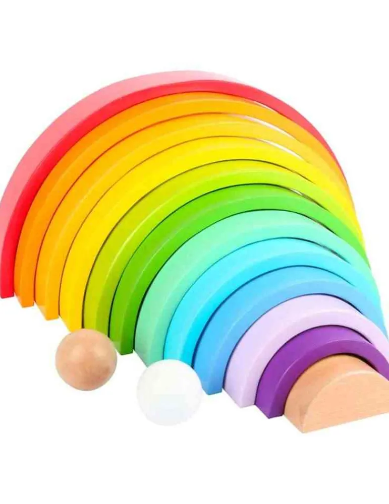 Small Foot Grand arc en ciel XL en bois - - jeu d'éveil montessori Shop