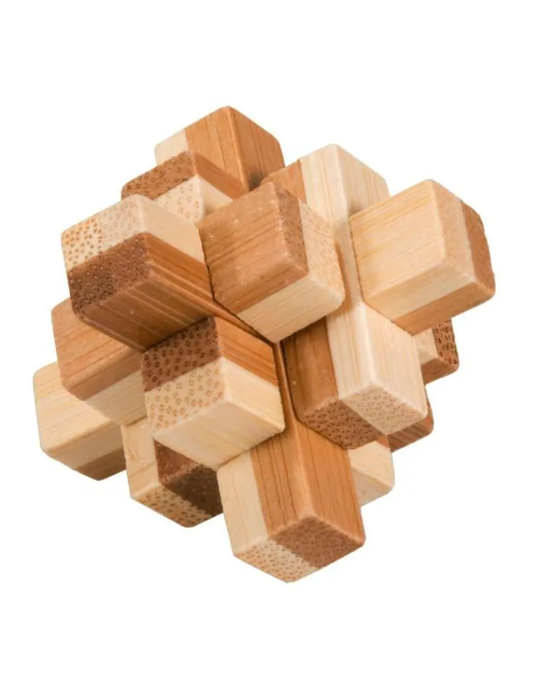 Fridolin IQ Test - Casse Tête 3D Puzzle Block 2- en Bambou Cheap