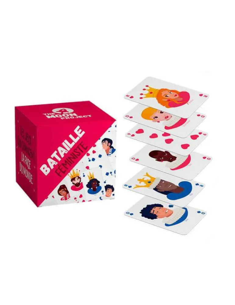Topla Jeu de 52 Cartes Bataille Féministe - - The Moon Project Store