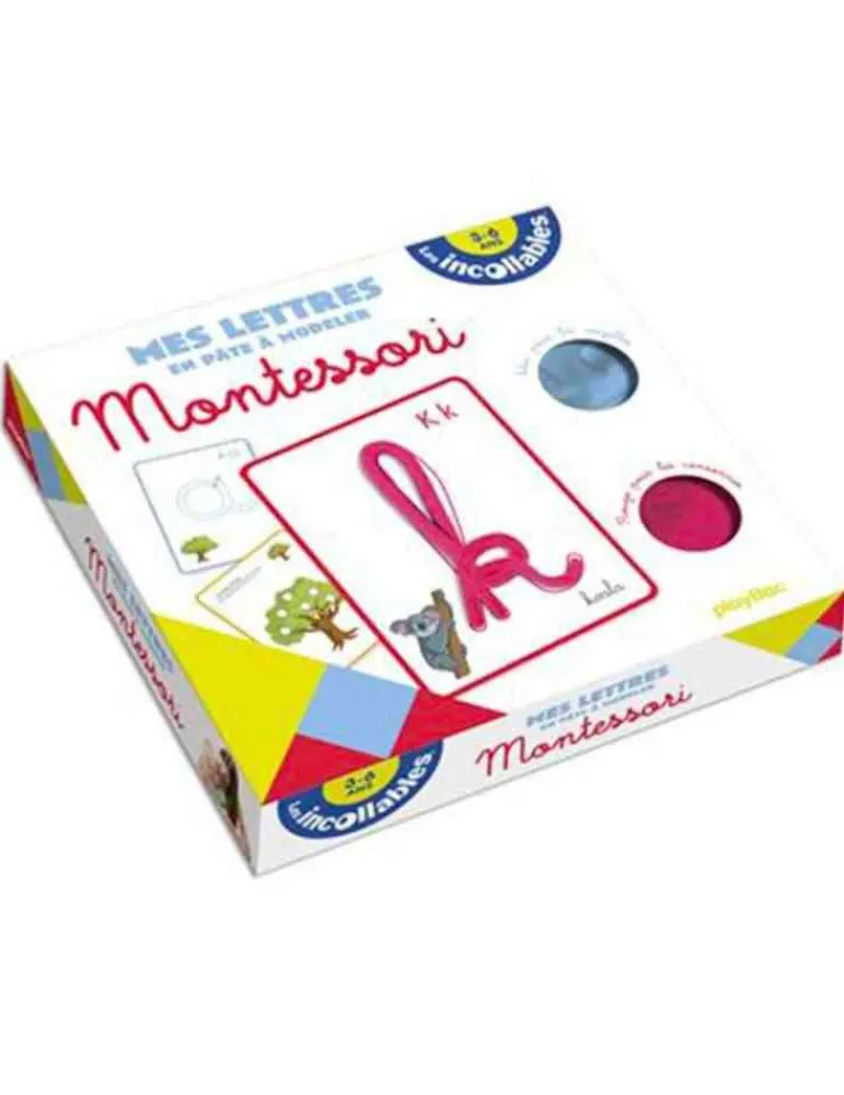 playBac Montessori - Mes lettres en pâte à modeler Discount