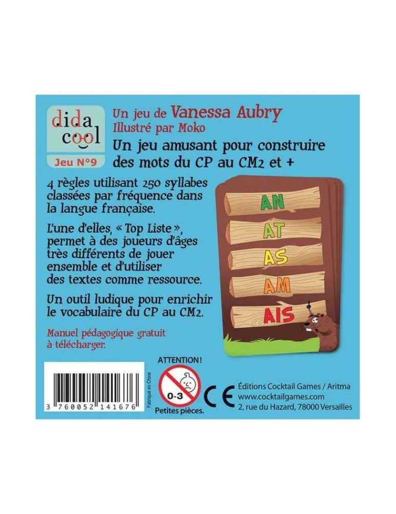 Cocktail Games Motdingo - Dida Cool - Jeu Éducatif de Français - Apprendre à Écrire Fashion