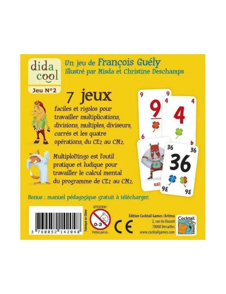 Cocktail Games Multiplodingo - Dida Cool - Jeu Éducatif de Mathématique Flash Sale