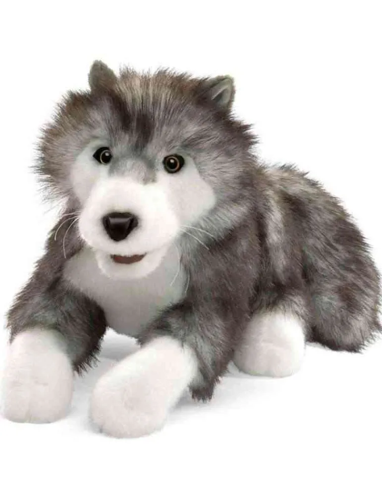 Folkmanis Peluche Loup Polaire marionnette Discount