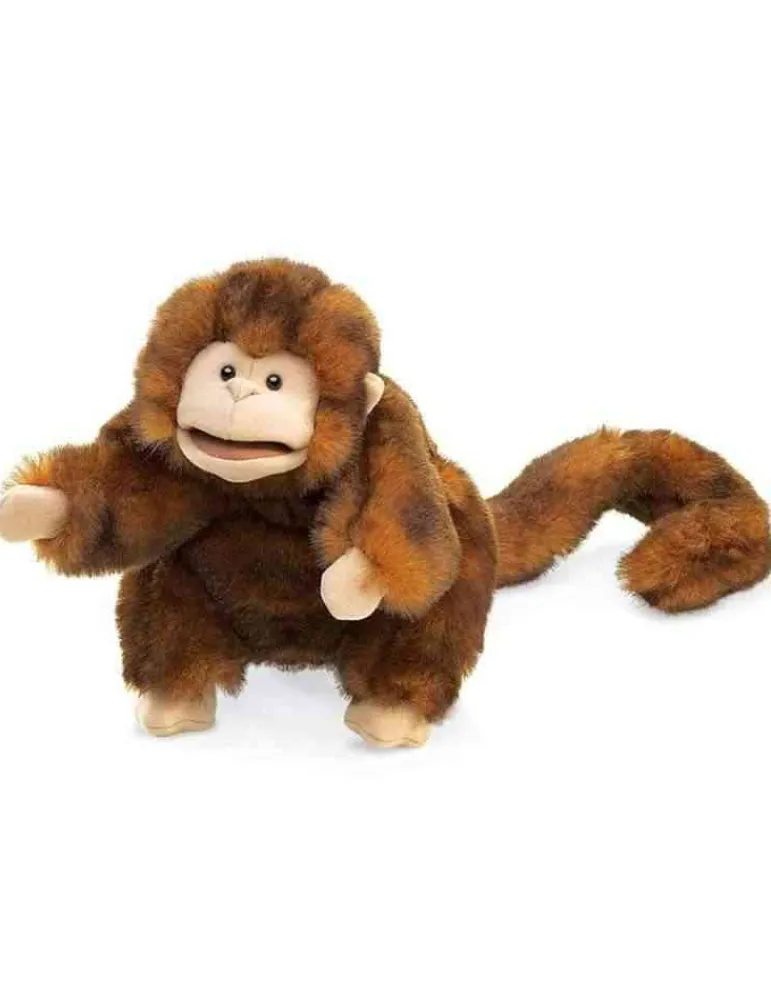 Folkmanis Peluche Singe brun marionnette New