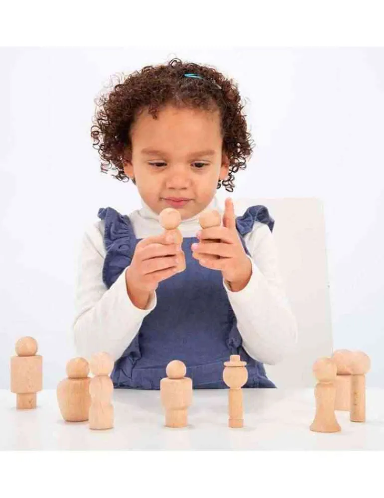 Tickit Personnages Peg Dolls bois naturel Montessori Best Sale