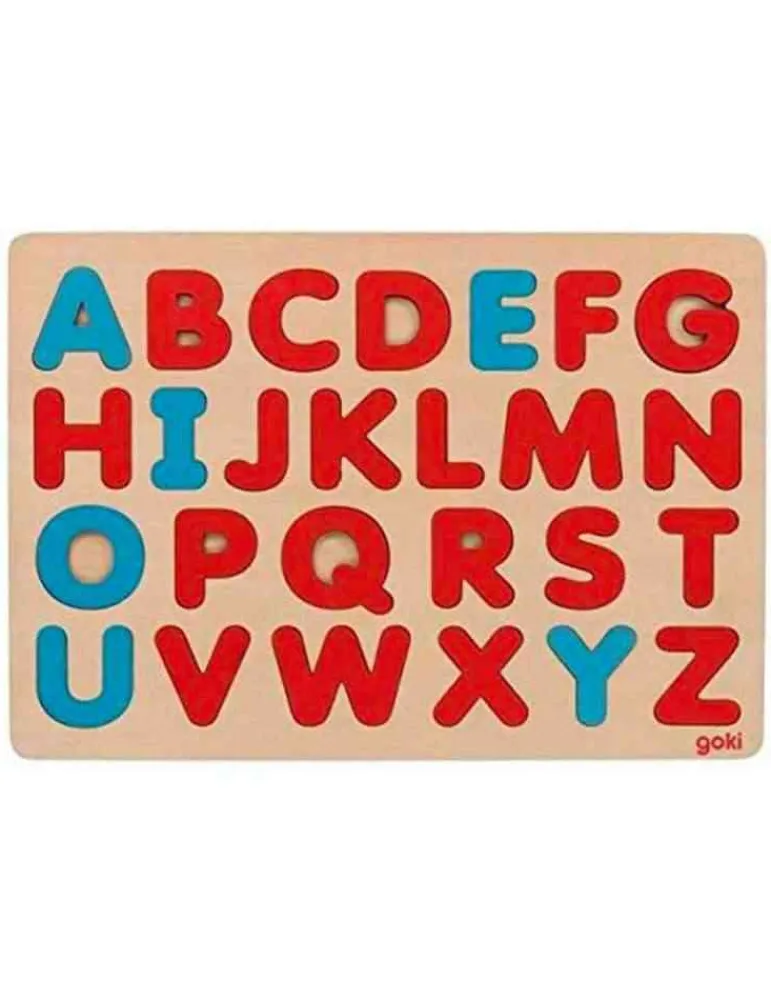 Goki Puzzle alphabet Montessori en bois Best Sale