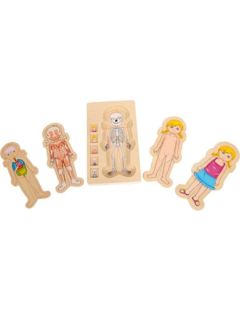 Small Foot Puzzle éducatif anatomie fille bois - Fashion