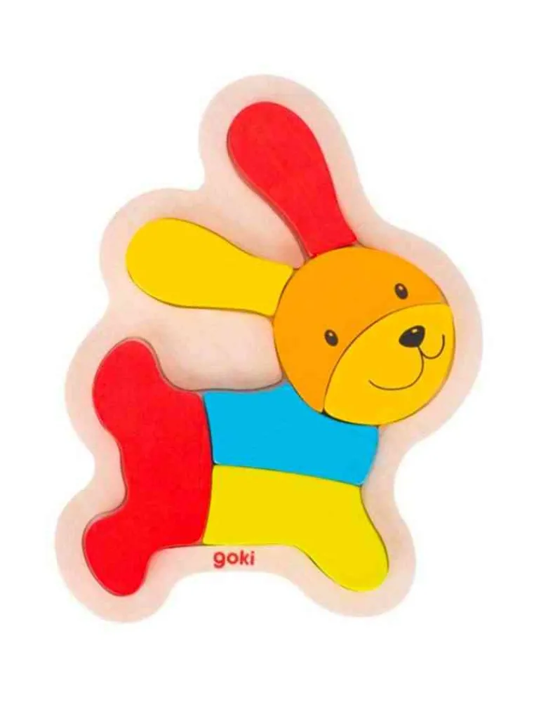 Goki Puzzle lapin - jeu en bois - Sale