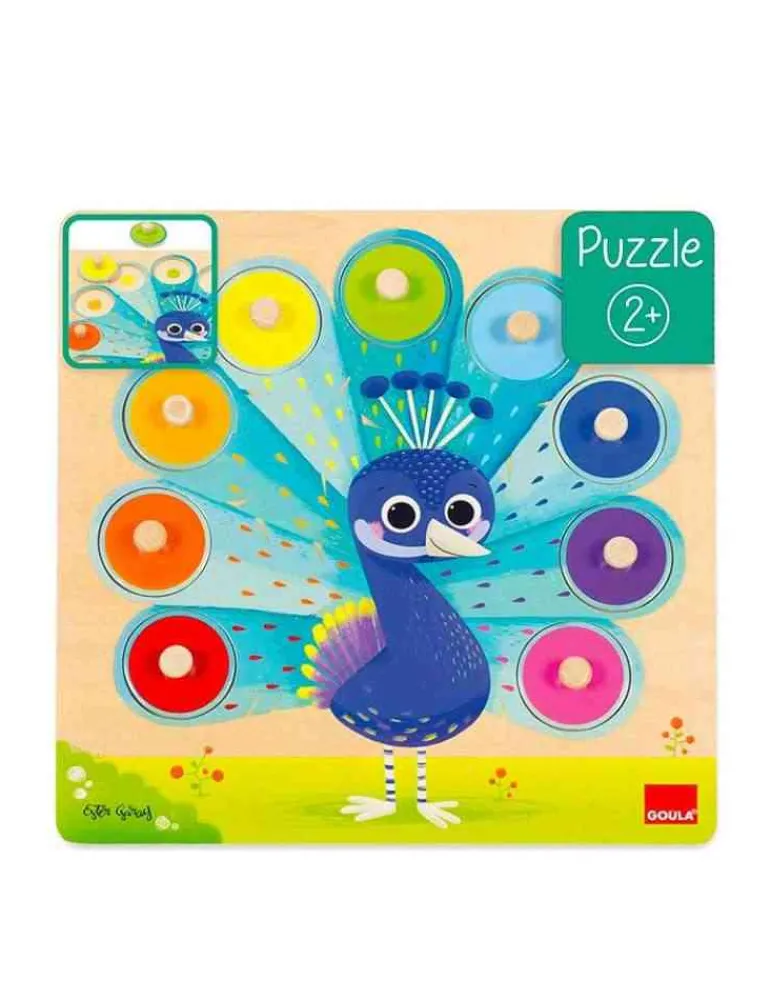 Goula Puzzle Paon - - jeu éveil Montessori New