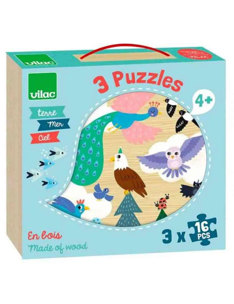 Vilac Puzzles Terre Ciel Mer en bois de Shop