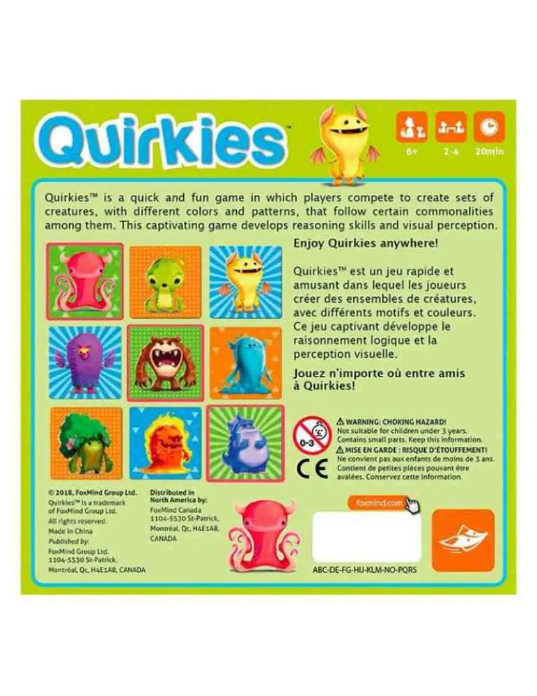 FoxMind Quirkies - jeu de logique et d'observation - Cheap