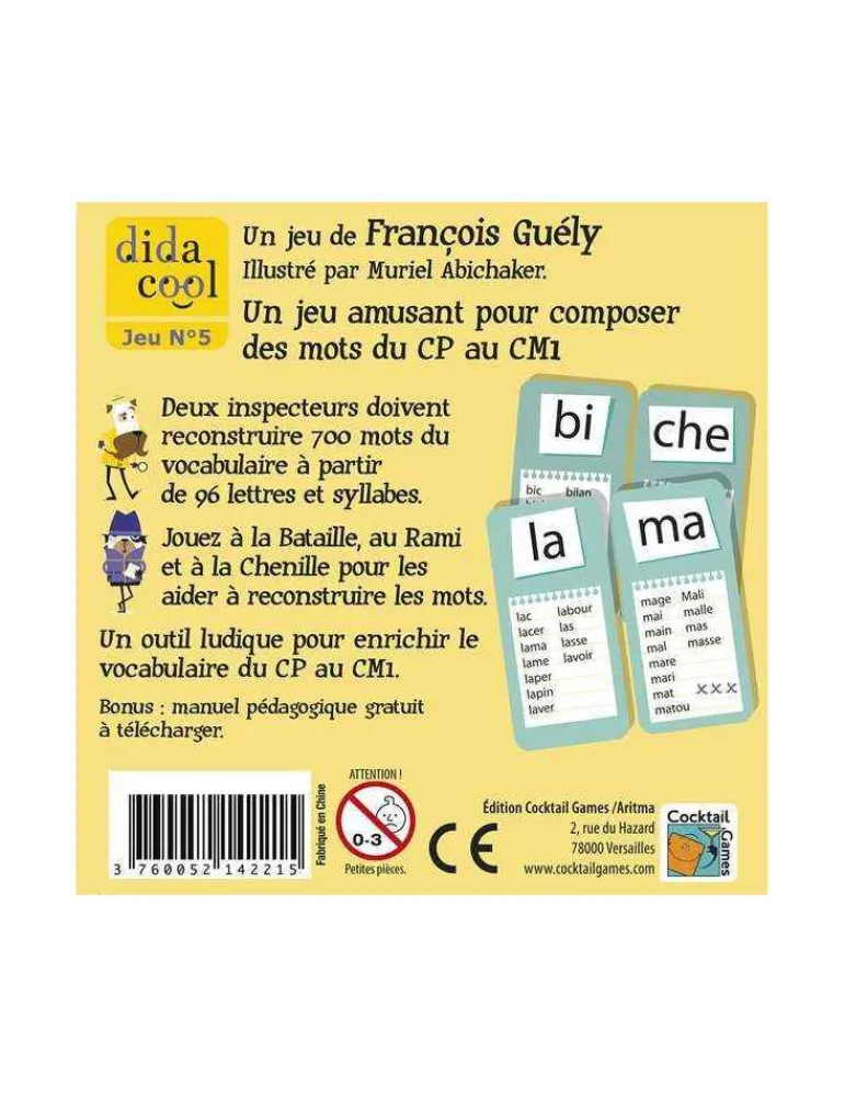 Cocktail Games Sylladingo - Dida Cool - Jeu Éducatif de Français Store