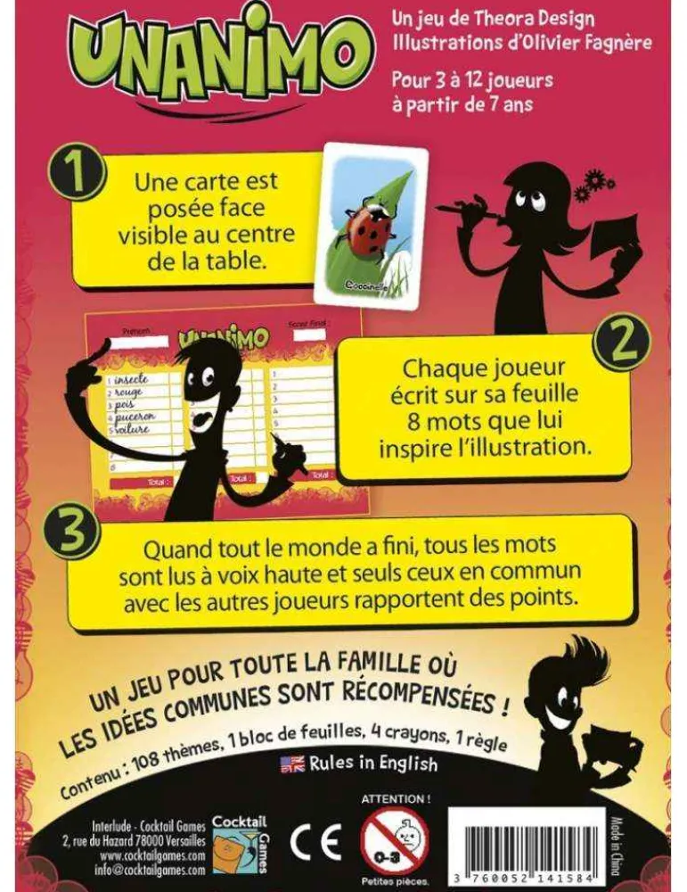 Cocktail Games Unanimo - Jeu Familiale - Jeu de Société Éducatif Cheap