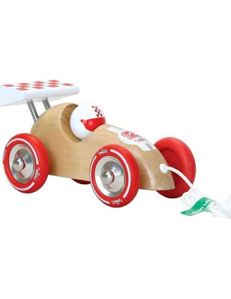 Vilac Voiture de course à trainer en bois naturel - - jouet d'éveil Cheap