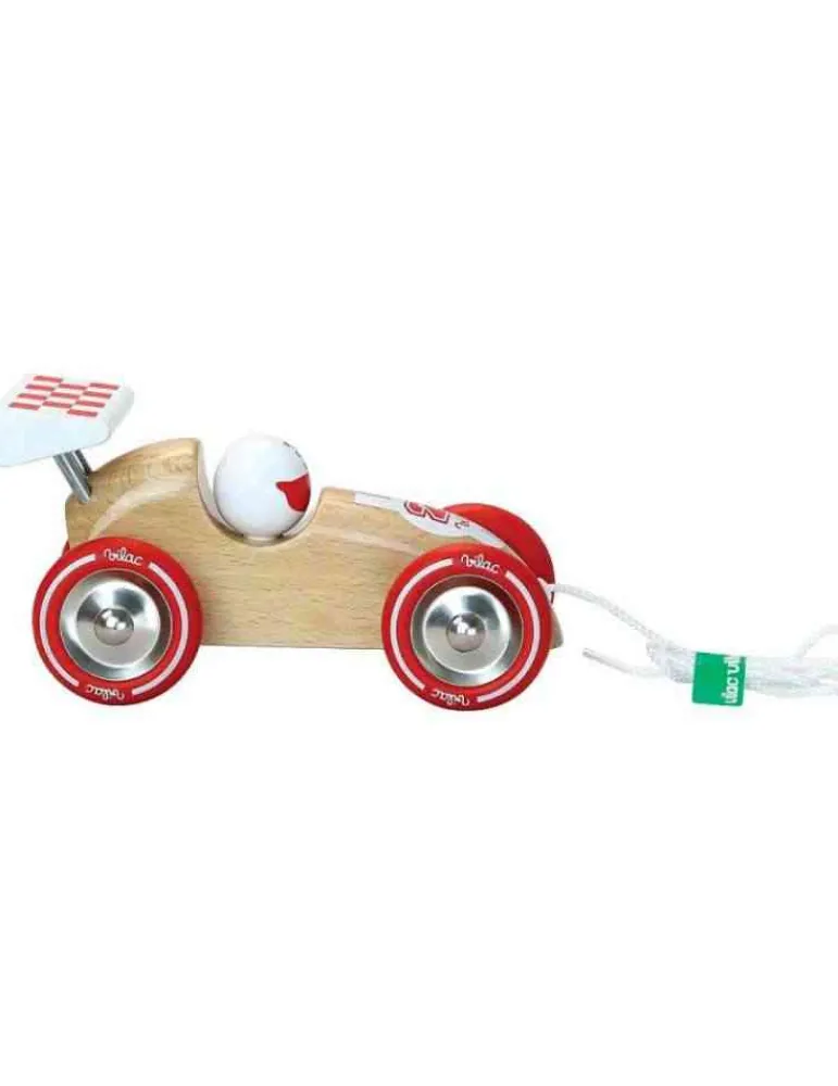 Vilac Voiture de course à trainer en bois naturel - - jouet d'éveil Cheap
